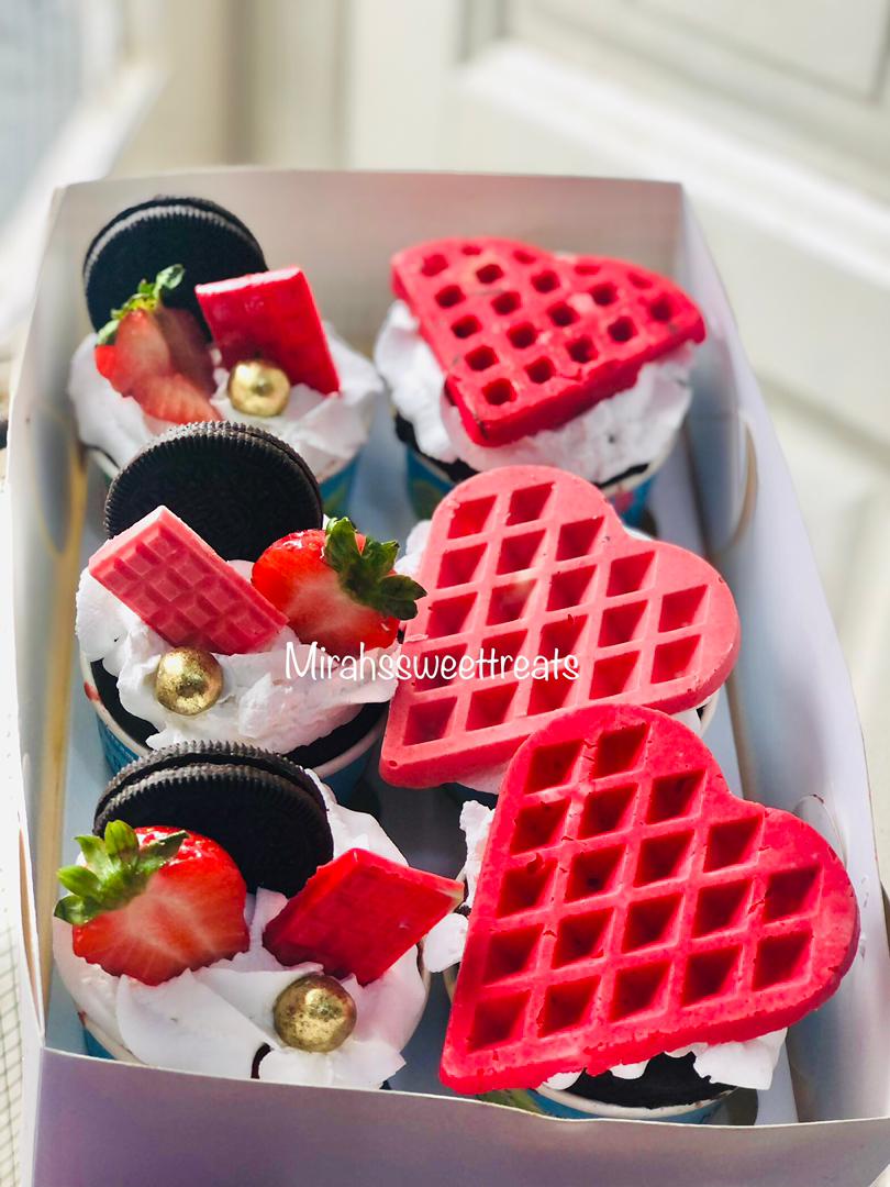 6 pieces square cupcakes
