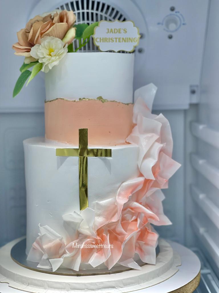 Two Tier Whipped Cream Cake