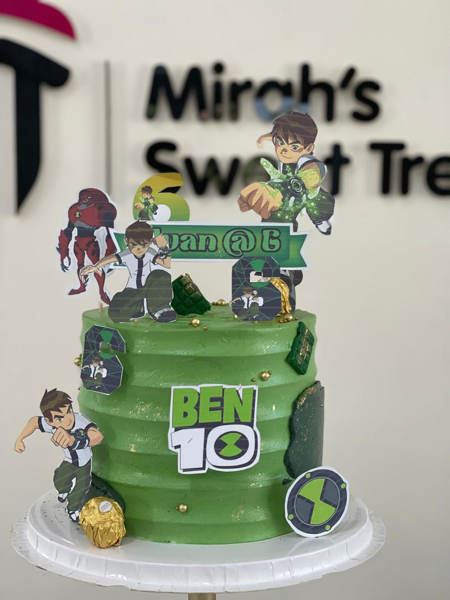 8 inches WC cake ( 3 preferred flavors with cartoon character print)